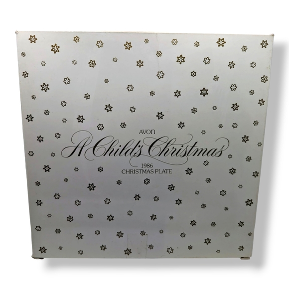Vintage Avon Porcelain "A Child's Christmas" 22k Gold Trim 1986 Christmas Plate - Picture 4 of 8